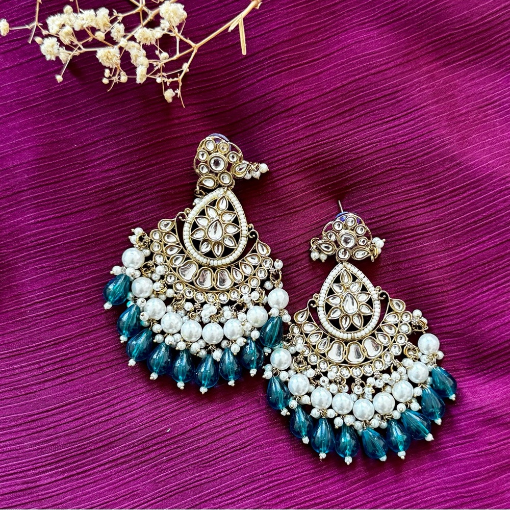 **EID SALE ACCEPTING ALL REASONABLE OFFERS ❗️Indian kundan Earrings - Picture 3 of 11
